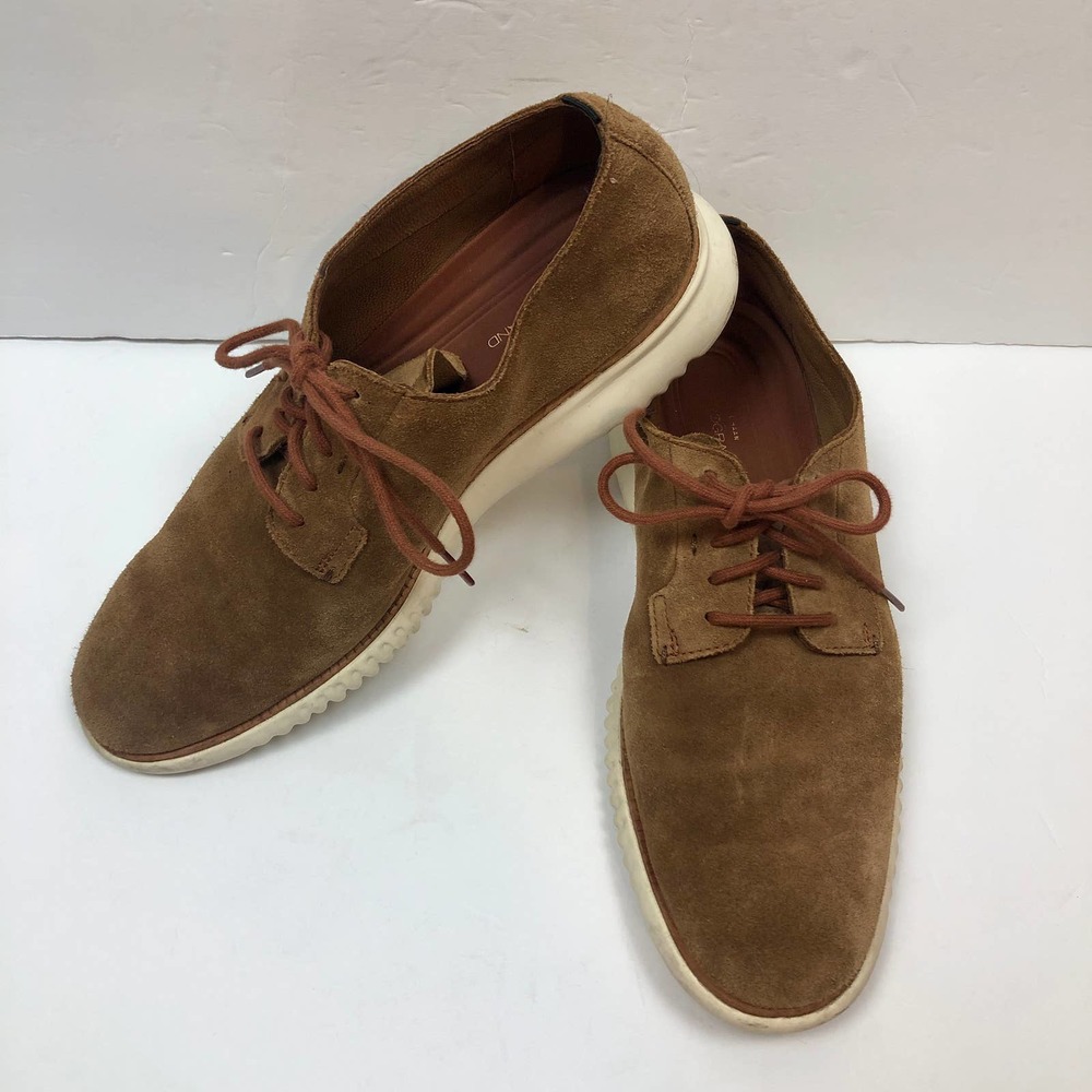 Cole Haan Shoes Mens 11M 2.ZEROGRAND Plain Toe Oxford Bourbon Suede Color